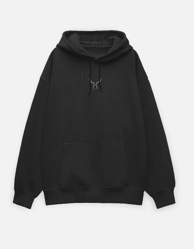 Loose Fit Black Hoodie