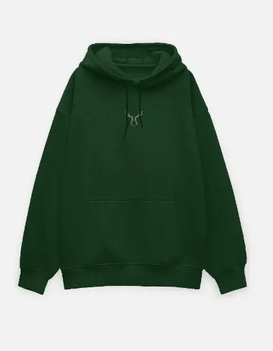 Loose Fit Forest Green Hoodie