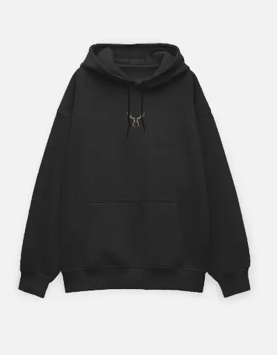 Loose Fit Black Hoodie